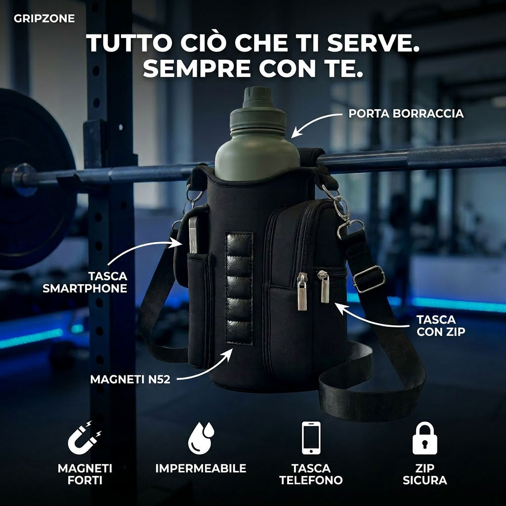 GRIPZONE Borsa Magnetica da Palestra